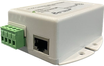 Tycon Power 10-36VDC Wire Terminal IN, 48V 16.8W OUT, DC to DC Converter and 802.3af Mode B POE Inserter, Shielded and Surge Protected