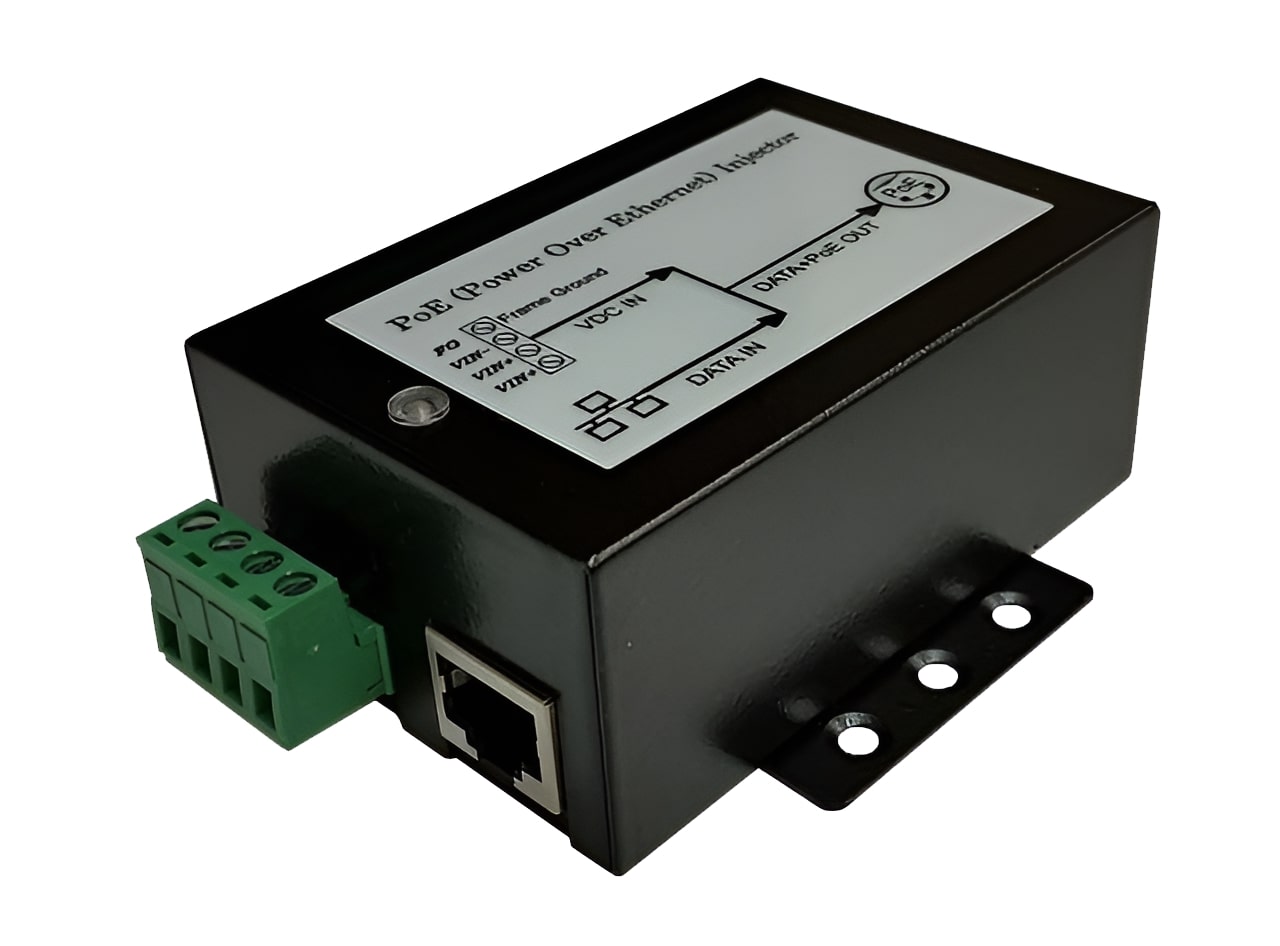 Tycon Power 10-36VDC Wire Terminal IN, 48V 16.8W OUT, DC to DC Converter and 802.3af Mode B Gigabit POE Inserter