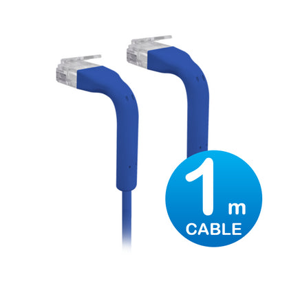 UniFi Patch Cable 1m Blue, Both End Bendable to 90 Degree, RJ45 Ethernet Cable, Cat6, Ultra-Thin 3mm Diameter U-Cable-Patch-1M-RJ45-BL Ubiquiti