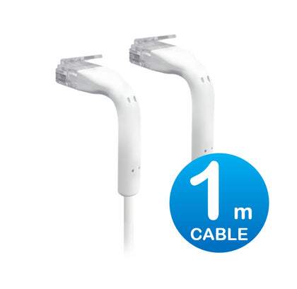 UniFi Patch Cable 1m White, Both End Bendable to 90 Degree, RJ45 Ethernet Cable, Cat6, Ultra-Thin 3mm Diameter U-Cable-Patch-1M-RJ45 Ubiquiti