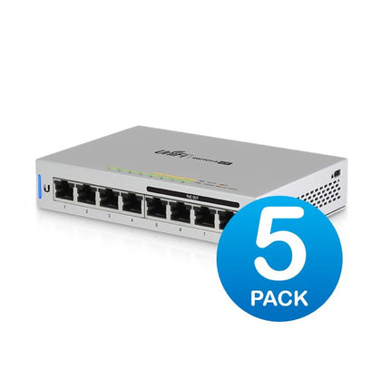 Ubiquiti UniFi Switch 8-port 60W with 4 x 802.3af PoE Ports - 5 Pack includes power supply freeshipping - Goodmayes Online