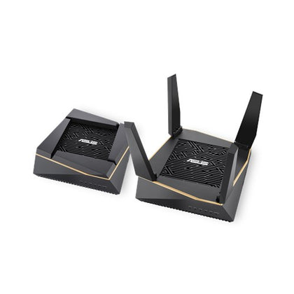 ASUS RT-AX92U AiMesh Pack (2 Pack) AX6100 Tri-band Wi-Fi 6 (802.11ax) Router, AiProtection Pro, AiMesh, Built-in WTFast, VPN, Adaptive QoS (WIFI6) ASUS