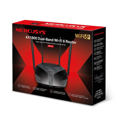 Mercusys MR70X AX1800 Dual-Band WiFi 6 Router, Up to 1.8Gbps, OFDMA, MU-MIMO, WPA3 TP-LINK