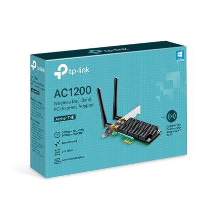 TP-Link Archer T4E AC1200 Wireless Dual Band PCIe Adapter, 867Mbps @ 5Ghz, 300Mbps @ 2.4Ghz TP-LINK