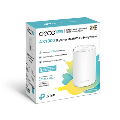 TP-Link Deco X20-DSL AX1800 VDSL Whole Home Mesh WiFi 6 Router, Up To 200 Square Meter Coverage, Dual Band, MU-MIMO, OFDMA (WIFI6) TP-LINK