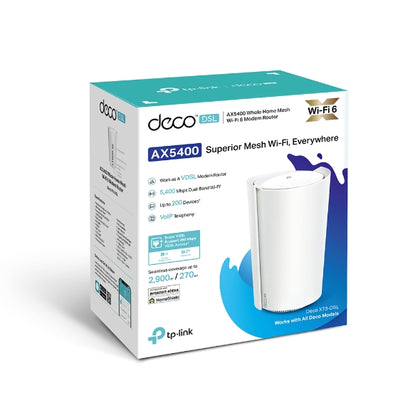TP-Link Deco X73-DSL AX5400 VDSL Whole Home Mesh Wi-Fi 6 System, 270sqm Coverage For 1-3 Bedroom Houses, Duak-Band, OFDMA, MU-MIMO, Beamforming TP-LINK