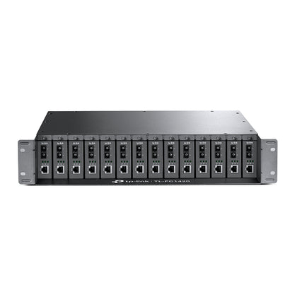 TP-Link TL-FC1420 14-Slot Rackmount Chassis for Media Converters, optional redundant power supply, Hot Swappable, Compatible with TL-FCXXX 1.0 TP-LINK