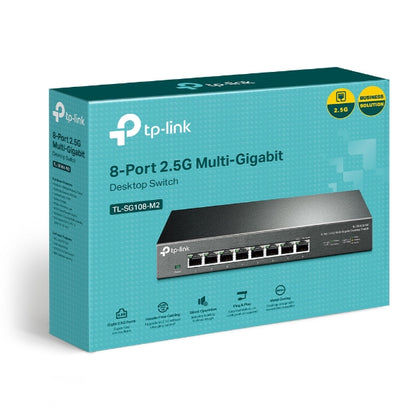 TP-Link TL-SG108-M2 8-Port 2.5G Desktop Switch, Super Fast Connection 2.5G NAS, 2.5G Server, 2.5G WiFi 6 AP, 4K Video, Wall Mountable, Plug and Play TP-LINK
