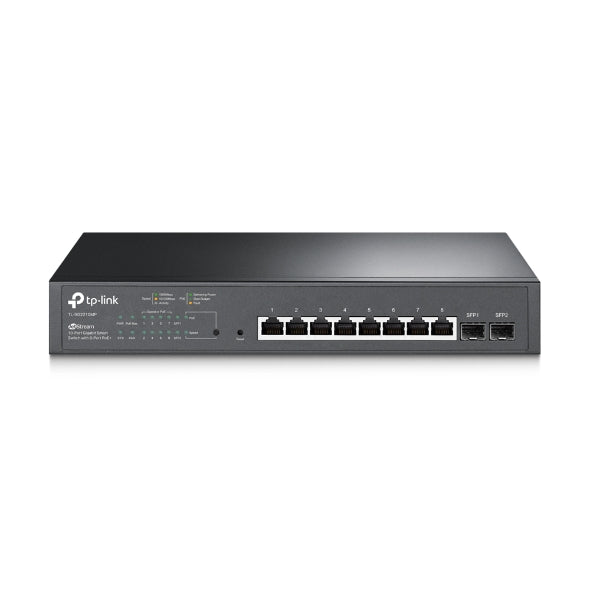 TP-Link TL-SG2210MP 10-Port Gigabit Smart Switch with 8-Port PoE+ 1xFan 14.9Mpps Support Omada SDN, 802.1p CoS/DSCP QOS, IGMP Snoop Rack Mountable TP-LINK