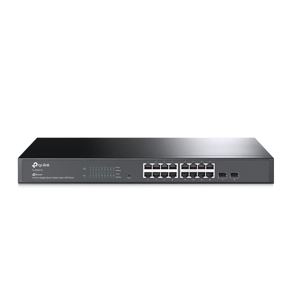 TP-Link TL-SG2218 JetStream 16-Port Gigabit Smart Switch with 2 SFP Slots, Support Omada SDN, L2/L3/L4 QoS, Static Routing,Rack Mountable TP-LINK