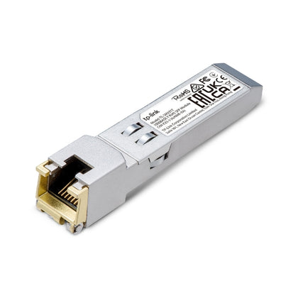 TP-Link TL-SM331T 1000BASE-T RJ45 SFP Module. 100m Reach Over UTP Cat 5e Or Above Cable, Supports 1000BASE-T, Supports TX Disable, Hot Swappable TP-LINK