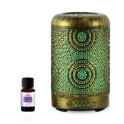 mbeat® activiva Metal Essential Oil and Aroma Diffuser-Vintage Gold -100ml MBEAT