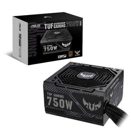 ASUS TUF-GAMING-750B PSU 750W Bronze 80 Plus Bronze, Military Grade, Protective PCB Coat, Axial-Tech Fan, Sleeved Cables, 6YW ASUS