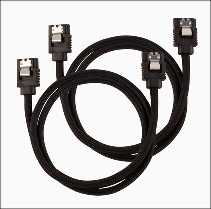 Corsair Premium Sleeved SATA 6Gbps 60cm Cable — Black Corsair