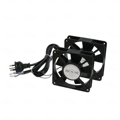 LDR 2 Way Fan Kit - 2x Fans - Black - For Installation in LDR Hinged & Single Section Racks LDR