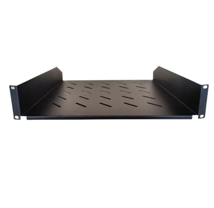 LDR Cantilever 2U 300mm Deep Shelf Recommended for 19' 600mm Deep Cabinet - Black Metal Contruction LDR