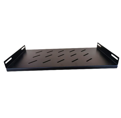 LDR Fixed 1U 275mm Deep Shelf Recommended for 19' 450/550mm Deep Cabinet - Black Metal Construction LDR