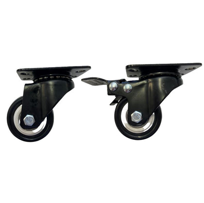 LDR 2' PP Rack Caster Wheels 2x With Brakes & 2x Without Brakes - Pack of 4 Wheels Total LDR