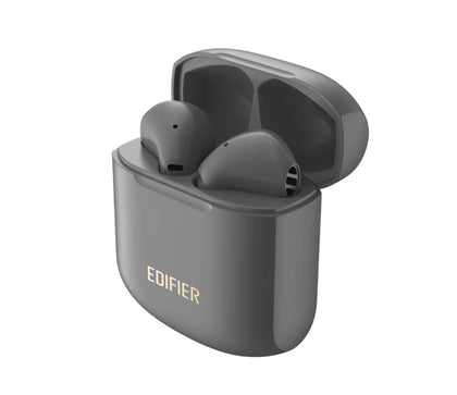 Edifier TWS200 PLUS TWS Stereo Wireless Earbuds - Qualcomm aptX, Dual Microphone,13mm LCP Diaphragm, Frequency Equalization,6+18Hr Earphone (Grey) EDIFIER
