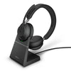 Jabra Evolve2 65 MS Stereo Bluetooth Headset, Link380c & Chargin Stand, Passive Noise-cancellation, 2ys Warranty, 3-Microphone Call, EOL