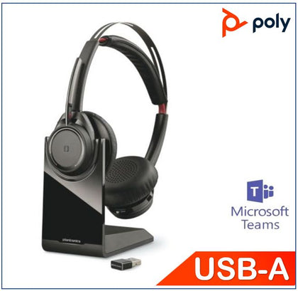 Plantronics/Poly B825-M Voyager Focus UC BT Headset with charging stand,Teams, 12 hours talk time, active noise canceling