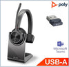 Plantronics/Poly Voyager 4310 UC Headset with Charge Stand, Teams certified, Monaural, Wireless,  Noise canceling boom, SoundGuard