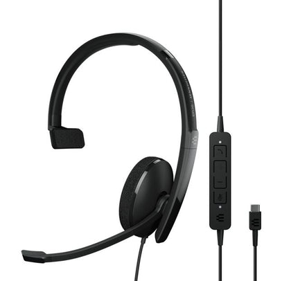 EPOS | Sennheiser ADAPT 130 USB-C II, On-ear, single-sided USB-C headset with in-line call control and foam earpad. Optimised for UC. Sennheiser