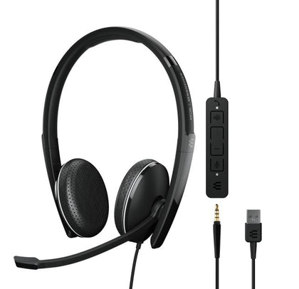 EPOS | Sennheiser ADAPT 165T USB II On-ear, double-sided 3.5 mm jack and detachable USB cable with in-line call control Sennheiser