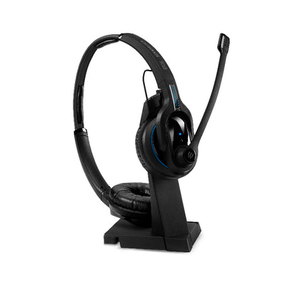 EPOS | Sennheiser IMPACT MB Pro2 UC ML Bluetooth 4.0 Headset with Desk USB Stand, Binaural, Noise Cancelling Mic, Upto 15 Hours Talk, Teams Certified Sennheiser