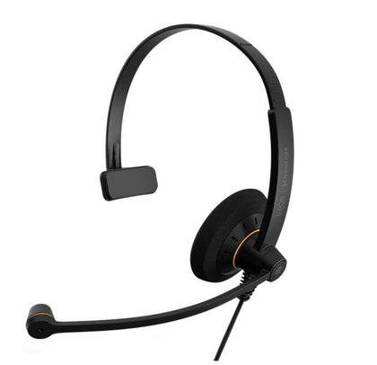 EPOS | Sennheiser Monaural Wideband Office headset, integrated call control, USB connect, Activegard protection, large ear pad, noise cancel mic, Call Sennheiser