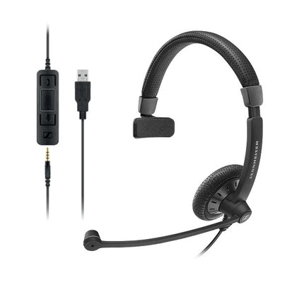 EPOS I Sennheiser IMPACT SC45 Mono USB Headset, USB / 3.5mm Connectivity, Teams / Skype Certified, ActiveGard, Noise-Cancelling Microphone, 2Yr WTY Sennheiser