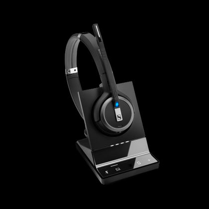 EPOS | Sennheiser Impact SDW 5034 DECT Wireless Office Monoaural Headset w/ base station, for PC & Mobile, Included BTD 800 Dongle Sennheiser