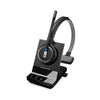 EPOS | Sennheiser Impact SDW 5036 DECT Wireless Office Monoaural  Headset w/ base station, for PC, Desk Phone & Mobile, Included BTD 800 Dongle Sennheiser