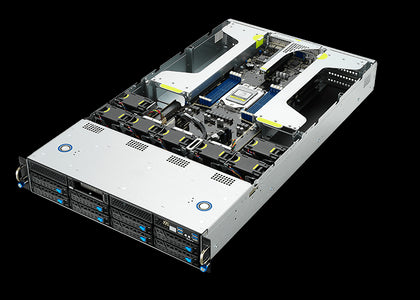 Asus ESC4000A-E10,  2U Barebones Rackmount Server, AMD LGA4094 Socket, 2000w RPSU, Support 4 x GPU, 8 x 3.5' HDD, 3 Year Warranty ASUS