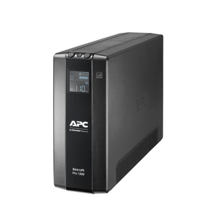 APC Back-UPS Pro 1300VA/780W Line Interactive UPS, Tower, 230V/10A Input, 8x IEC C13 Outlets, Lead Acid Battery, LCD, AVR APC