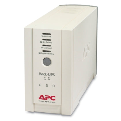 APC Back-UPS 650VA/400W Standby UPS, Tower, 230V/10A Input, 4x IEC C13 Outlets, Lead Acid Battery, User Replaceable Battery APC