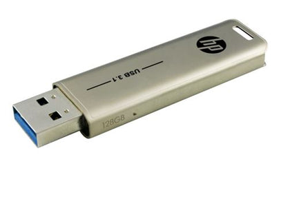 HP X796W 128GB USB 3.1 Type-A 70MB/s Flash Drive Memory Stick Thump Key 0°C to 60°C 5V Capless Push-Pull Design External Storage for Windows 10 11 Mac HP