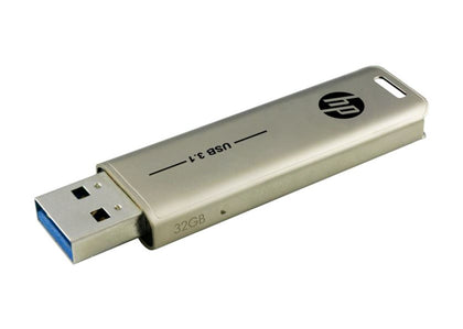 HP X796W 32GB USB 3.1 Type-A 70MB/s Flash Drive Memory Stick Thump Key 0°C to 60°C 5V Capless Push-Pull Design External Storage for Windows 10 11 Mac HP