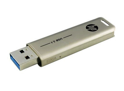 HP X796W 512GB USB 3.1 Type-A 70MB/s Flash Drive Memory Stick Thump Key 0°C to 60°C 5V Capless Push-Pull Design External Storage for Windows 10 11 Mac HP