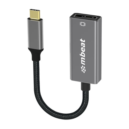 mbeat Elite USB-C to Display Port Adapter  -Converts USB-C to DisplayPort female port, 4K@60Hz (3840×2160),  15cm - Space Grey MBEAT