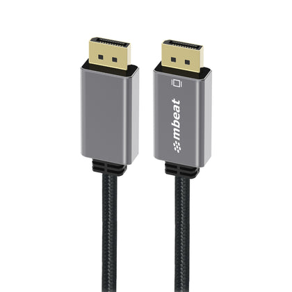 mbeat Tough Link 1.8m Display Port Cable v1.4 - Connects Computer, Laptop to HDTV, Monitor, Gaming Console, Supports 8K@60Hz (7680×4320)  - Space Grey MBEAT