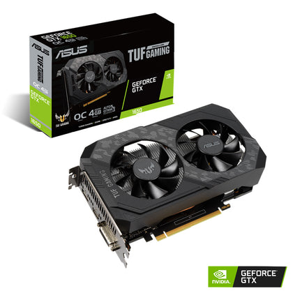 ASUS nVidia GeForce TUF-GTX1650-O4GD6-GAMING GTX 1650 OC Edition 4GB GDDR6, 1680 MHz Boost, nVidia Turing, Space-Grade Lube, IP5X Dust Resistant
