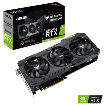 ASUS nVidia GeForce TUF-RTX3060-12G-V2-GAMING RTX 3060 V2 12G GDDR6, 1897 Mhz Boost, 2xHDMI, 3xDP, Ampere SM, 2nd RT Cores, 3rd ASUS