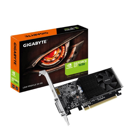 Gigabyte nVidia GeForce GT 1030 2GB DDR4 Fan PCIe Video Card 4K @ 60Hz HDMI DVI 2xDisplays Low Profile 1417/1379MHz ~GV-N1030SL-2GL GV-N1030D5-2GL Gigabyte